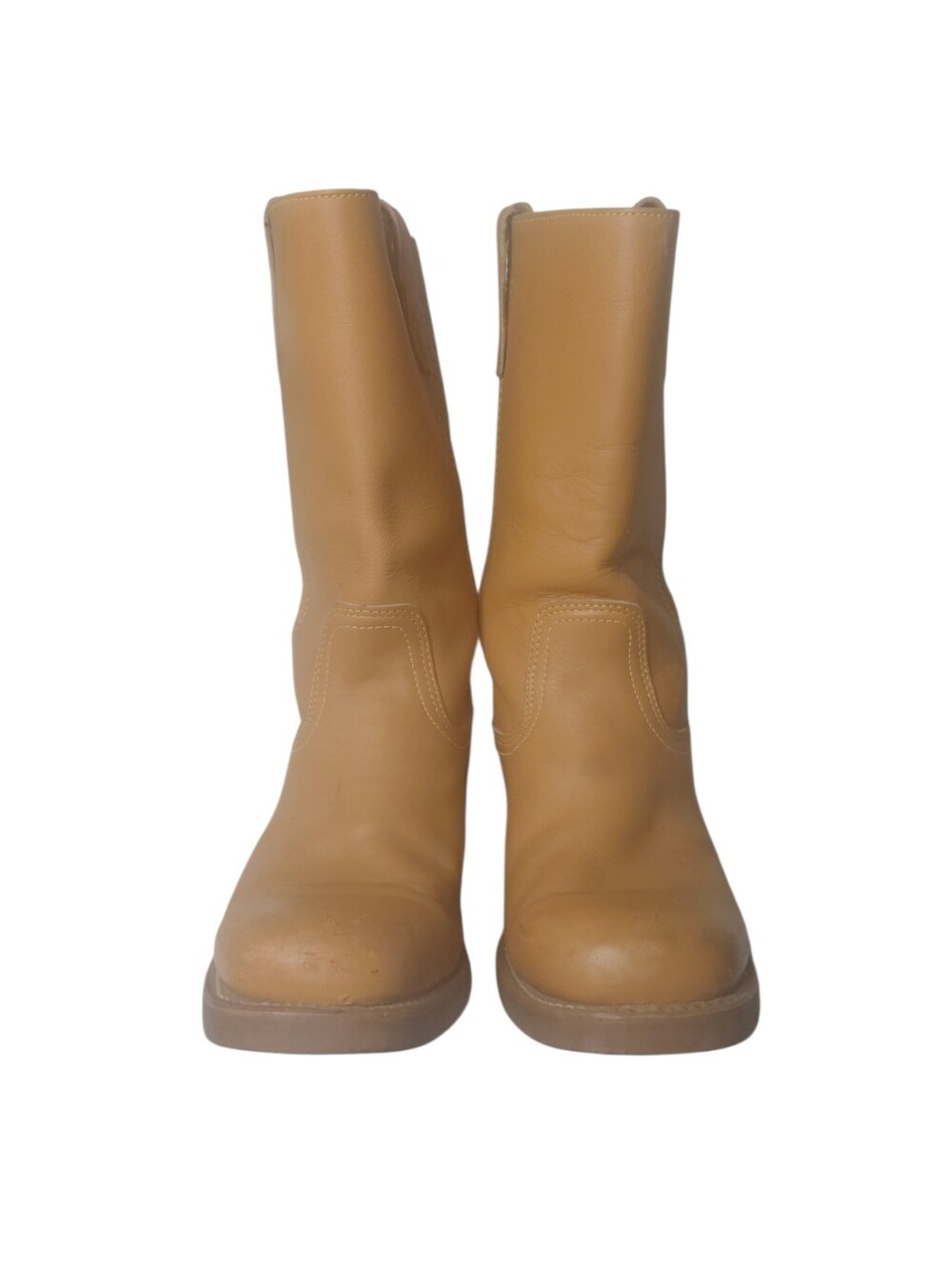 Vintage Colorado Tan Western Mid-Calf Boots Men's Size 8 W Cowboy Boots - Picture 2 of 13